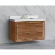 Madeli B855-48C-002-NW-NP-BN - Madeli Renaissance 48C'' Wall hung Vanity Cabinet in Natural Walnut/HW: No Handles - Inl