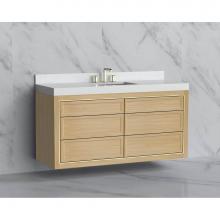 Madeli B855-60C-002-NO-NP-PC - Madeli Renaissance 60C'' Wall hung Vanity Cabinet in Natural Oak/HW: No Handles - Inlay