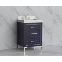 Madeli B865-24-001-LY-SA-HY-MB - Madeli Vision 24'' Free standing Vanity Cabinet in Sapphire/HW: Handles/Feet Matte Black