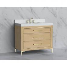 Madeli B865-42-001-LY-NO-HY-MB - Madeli Vision 42'' Free standing Vanity Cabinet in Natural Oak/HW: Handle & Feet Mat