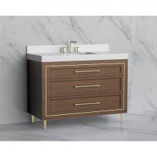 Madeli B865-48C-001-LR-BR-HR-PC - Madeli Vision 48C'' Free standing Vanity Cabinet in Brandy/HW: Handles/Feet Polished Chr