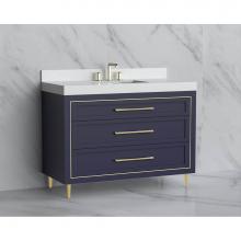 Madeli B865-48C-001-LR-SA-HR-MB - Madeli Vision 48C'' Free standing Vanity Cabinet in Sapphire/HW: Handles/Feet Matte Blac