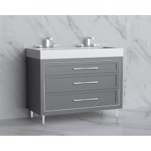 Madeli B865-48D-001-LR-TG-HR-MB - Madeli Vision 48D'' Free standing Vanity Cabinet in Studio Grey/HW: Handles/Feet Matte B