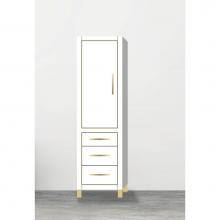 Madeli LCES-201871-L001-LL-WH-SB - Madeli Estate 20''W x 18''D x 76''H Free Standing Linen Cabinet L Hi