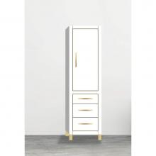 Madeli LCES-201871-R001-LL-WH-SB - Madeli Estate 20''W x 18''D x 76''H Free Standing Linen Cabinet R Hi