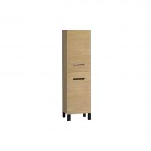 Madeli LCOM-201876-L001-LL-NO-H9-BN - Madeli Savvy 20''W x 18''D x 76''H Free Standing Linen Cabinet L Hin