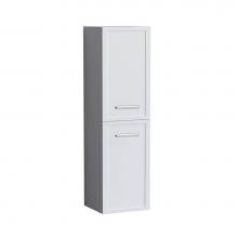 Madeli LCTR-201871-L002-WH-HP-BN - Madeli Contour 20''W x 18''D x 71''H Wall Hung Linen Cabinet L Hinge