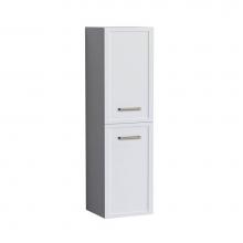 Madeli LCTR-201871-L002-WH-HY-BN - Madeli Contour 20''W x 18''D x 71''H Wall Hung Linen Cabinet L Hinge