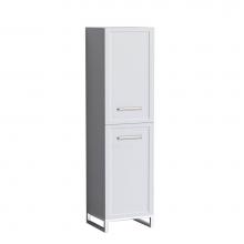 Madeli LCTR-201871-R001-LC-WH-HP-PC - Madeli Portrait 20''W x 18''D x 76''H Free Standing Linen Cabinet R