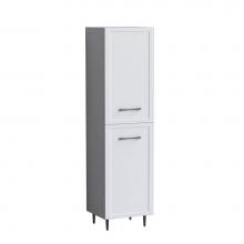 Madeli LCTR-201871-R001-LR-WH-HR-PN - Madeli Portrait 20''W x 18''D x 76''H Free Standing Linen Cabinet R