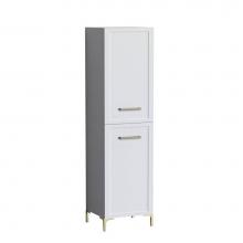 Madeli LCTR-201871-R001-LY-WH-HY-BN - Madeli Portrait 20''W x 18''D x 76''H Free Standing Linen Cabinet R