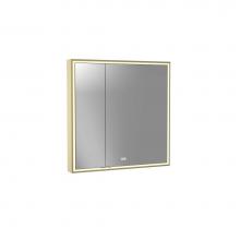 Madeli MC-PI3636R-SM-04-R24-SB - Madeli Pioneer Lighted Mirrored Cabinet, Surface Mount, 36'' x 36'' x 4-3/4&ap