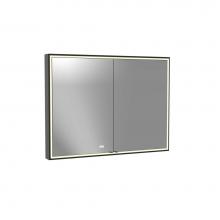 Madeli MC-PI4836D-SM-04-000-MB - Madeli Pioneer Lighted Mirrored Cabinet, Surface Mount, 48'' x 36'' x 4-3/4&ap