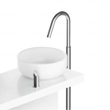 MGS CB219-M - Floor mounted basin column T spout with single lever mixer - no waste - Matte