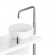 MGS CB221-P - Floor mounted basin column SQ spout with single lever mixer - no waste - Polished