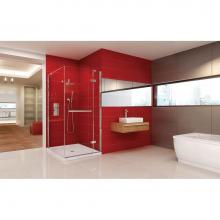 Oceania Baths PB24242 - California Pivoted 42 x 42,  Shower Doors, Chrome, 8mm Clear treated glass