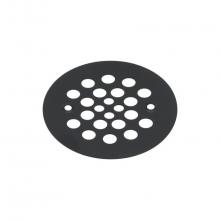 Premier Copper Products D-415BLK - 4.25'' Round Shower Drain Cover in Matte Black