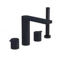 In2aqua 1300 2 70 2 - Riva 4-Hole Roman Tub Trim Kit, Matte Black