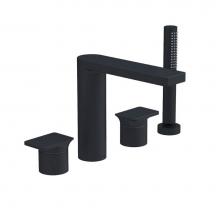 In2aqua 1301 2 70 2 - Strata 4-Hole Roman Tub Trim Kit, Matte Black