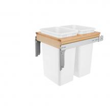 Rev-A-Shelf 4WCTM-2150DM-2 - Wood Top Mount Pull Out Double Trash/Waste Container For Full Height Cabinets