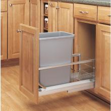 Rev-A-Shelf 5349-15DM-117 - Aluminum Pull Out Trash/Waste Container w/Soft Close