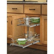 Rev-A-Shelf 5WB2-0918-CR - Double Chrome Wire Basket 9 in. W x 18 in.