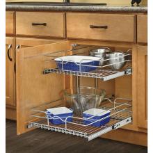 Rev-A-Shelf 5WB2-1218-CR - Double Chrome Wire Basket 12 in. W x 18 in.