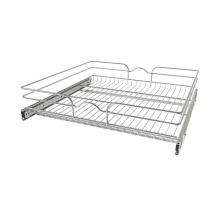 Rev-A-Shelf 5WB1-2422CR-1 - Single Tier Bottom Mount Pull Out Steel Wire Organizer