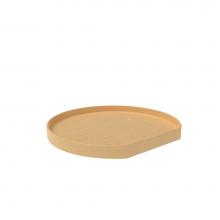 Rev-A-Shelf LD-4NW-201-28BS-1 - Natural Wood D-Shape Lazy Susan for Corner Base Cabinets w/Swivel Bearing