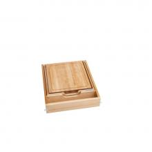 Rev-A-Shelf 4KCB-21H-1 - Wood Knife Organizer and Cutting Board Replacement Drawer System (No Slides)