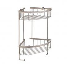 Smedbo D2031N - Double Corner Soap Basket With Hooks Brushed