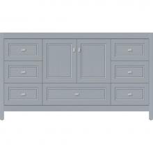 Strasser Woodenwork 52.293 - 60 X 18.5 X 34.5 Alki Essence Vanity Ogee Miter Silver Oak Sb