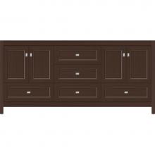 Strasser Woodenwork 52.387 - 72 X 18.5 X 34.5 Alki Essence Vanity Ogee Miter Choc Oak Db