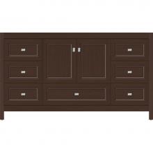 Strasser Woodenwork 52.365 - 60 X 18.5 X 34.5 Alki Essence Vanity Ogee Miter Choc Oak Sb