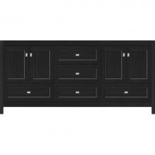 Strasser Woodenwork 52.412 - 72 X 21 X 34.5 Alki Essence Vanity Ogee Miter Midnight Oak Db