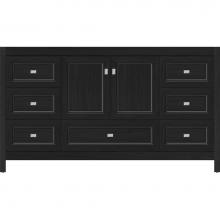 Strasser Woodenwork 52.390 - 60 X 21 X 34.5 Alki Essence Vanity Ogee Miter Midnight Oak Sb