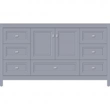 Strasser Woodenwork 52.417 - 60 X 18.5 X 34.5 Alki Essence Vanity Ogee Miter Sat Silver Sb