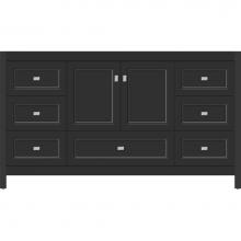 Strasser Woodenwork 52.201 - 60 X 18.5 X 34.5 Alki Essence Vanity Ogee Miter Sat Black Sb