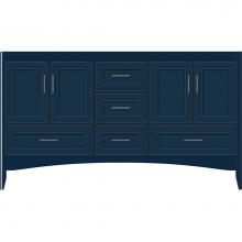 Strasser Woodenwork 58-573 - 60 X 18 X 34.5 Wallingford Vanity Deco Miter Lapis Night Db