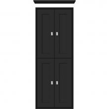 Strasser Woodenwork 53.044 - 18 X 6.25 X 48 Inset Tall Cubby Shaker Sat Black