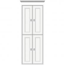 Strasser Woodenwork 56.479 - 18 X 6.25 X 48 Inset Tall Cubby Deco Miter Sat White