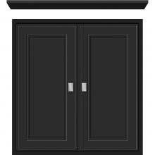 Strasser Woodenwork 56.472 - 24 X 6.25 X 25 Inset Cubby Deco Miter Sat Black