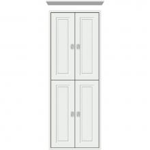 Strasser Woodenwork 56.684 - 18 X 6.25 X 48 Inset Tall Cubby Ogee Miter Powder Grey