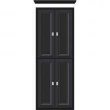 Strasser Woodenwork 56.541 - 18 X 6.25 X 48 Inset Tall Cubby Ogee Miter Sat Black