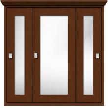 Strasser Woodenwork 56.689 - 30 X 6.5 X 31.5 Inset Med Cab Tri-View 01-Square Pecan Cherry