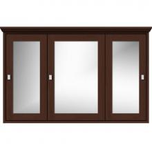 Strasser Woodenwork 56.693 - 48 X 6.5 X 31.5 Inset Med Cab Tri-View 01-Square Choc Oak