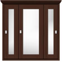 Strasser Woodenwork 56.695 - 30 X 6.5 X 31.5 Inset Med Cab Tri-View 01-Square Choc Oak