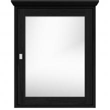 Strasser Woodenwork 57.599 - 24 X 6.5 X 31.5 Inset Med Cab Single Door 01-Square Midnight Oak