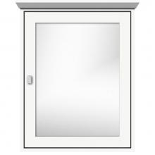 Strasser Woodenwork 57.129 - 24 X 6.5 X 31.5 Inset Med Cab Single Door 01-Square Sat White