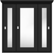 Strasser Woodenwork 57.101 - 30 X 6.5 X 31.5 Inset Med Cab Tri-View 01-Square Sat Black